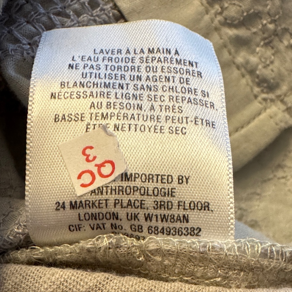 Meadow Rue - Anthropologie light gray Lace Detail Top women’s medium - Picture 16 of 16